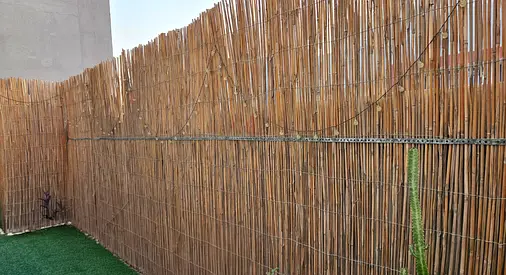 Natural Bamboo Reed Privacy Screen - 3m x 1.8m (Good Condition)