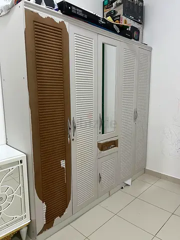 Cot without bed side tables wardrobe