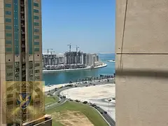 2 bedrooms and living room for annual rent sea view spacious layout central AC modern finishing flex