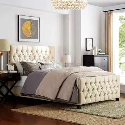 Luxury Modern King Size Bed with Mattress – Brand New