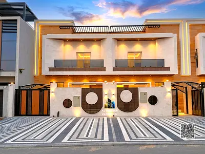 For sale in Al-Haliou 2 on Azha roundabout – Luxury villa townhouse with stone facade for the villa and wall