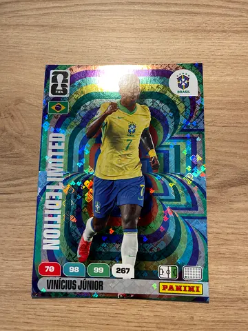 Pre-order Panini Limited Edition Vinicius Junior Brazil Football Card