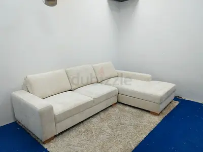 Ikea Sorvallen beige color lshape sofa with chaise lounge storage