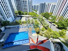 Like barnd 2bhk with balcony open view pool parking wardrobe Aljada community
