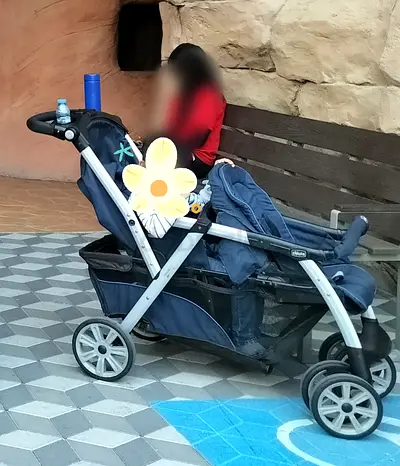 Chicco double stroller / tandem stroller in good condition