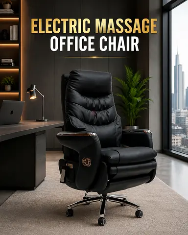Luxury Electric Massage Office Chair – Executive Reclining Boss Chair For Dubai Offices