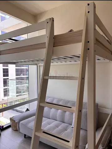 IKEA White wooden loft with ladder — good condition with free home delivery