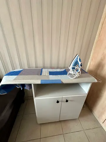Steam Iron with Ironing Board Cabinet