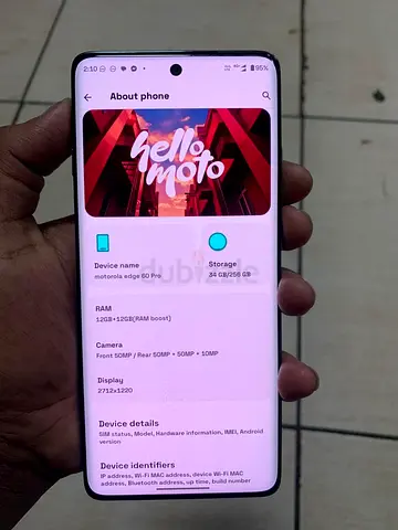 Moto Edge 60 Pro Dual physical sim 256gb 12gb ram very good condition only phone