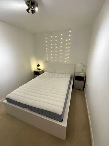 IKEA White MALM Double Storage Bed with IKEA Mattress 140 x 200 cm