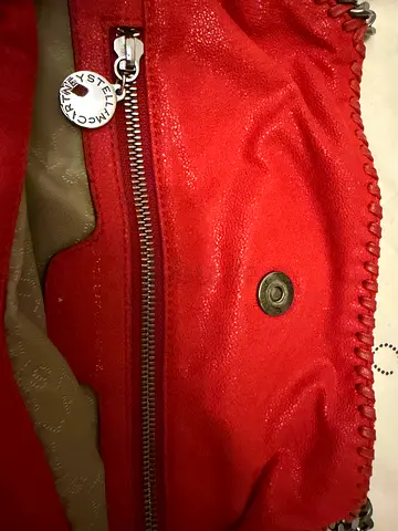 Stella Maccartney Red leather shoulder bag with chain strap - good used condition
