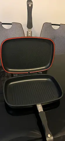 Double-sided non-stick grill pan / sandwich press - never used