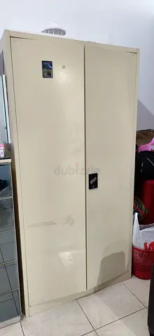 Metal 2-Door Wardrobe / Storage Cabinet - Beige