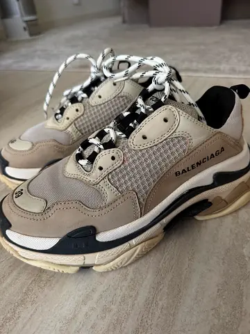 Balenciaga Triple S sneakers - size 39, beige/cream