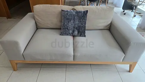 3 seater sofa light grey color 1 year old