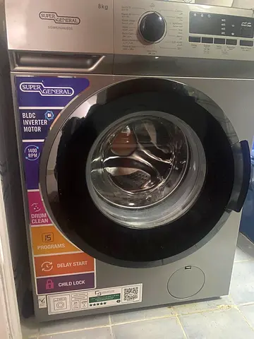 Super General 8kg Front Load Washing Machine - Inverter Motor