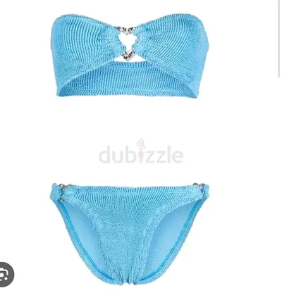 Hunza G
Womens Blue Nicole Heart-motif Bikini