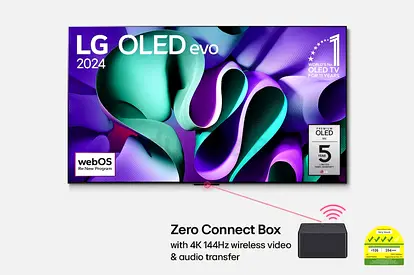 World’s First True Wireless TV 77 inch LG OLED evo AI M4 with 4K 144Hz Video  Audio Transfer