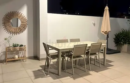Outdoor extendable table (6-10seats) + 6 chairs