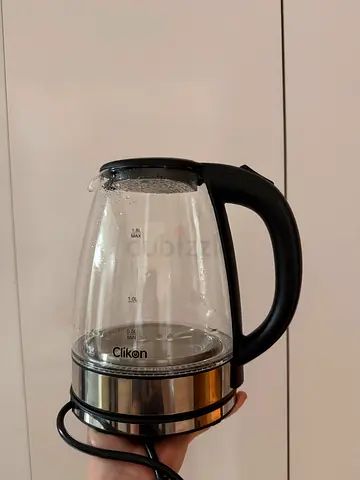 Clikon – 1.8 Liter Glass Body Electric Cordless Kettle with 360° Swivel Base, Power Cord Storage