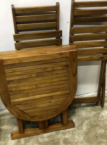 GARDEN DINNING TABLE FOLD ABLE TABLE WITH FOUR CHAIRS