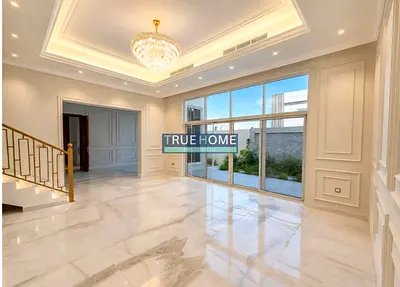 Luxury 5BR Villa with Private Garden | Premium Spanish Stone Finish | Al Hoshi