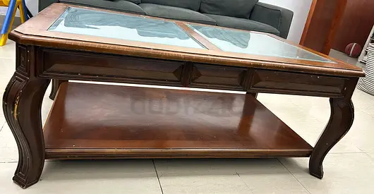 Table glass with wood