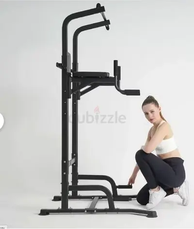 Power Tower Multi-Function Pull Up Rack  Dip Station - Adjustable Height