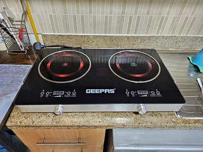 Geepas Double Electric Hot Plate - Portable 2-Burner Cooktop
