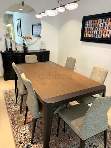 Roche Bobois luxury dining table with 6 chairs