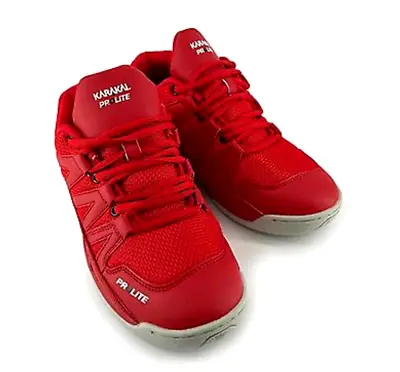 Red Karakal Pro Lite sports shoes. Brand new, never worn. Size Euro 45/US 12
