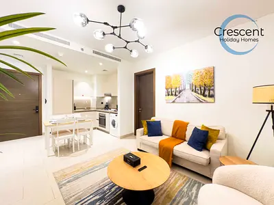 Contemporary 2BR Apartment | Dual Balconies, Pool View