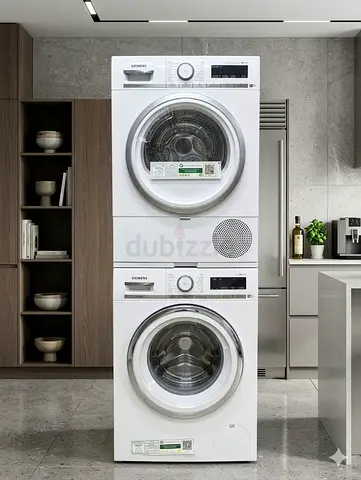 Siemens Stackable iq700 Washer and Dryer Set 9kg with WiFi  - Front Load, White