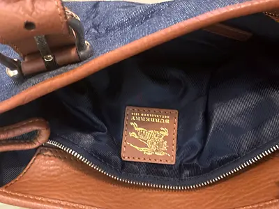 Brown Burberry leather tote bag - never used
