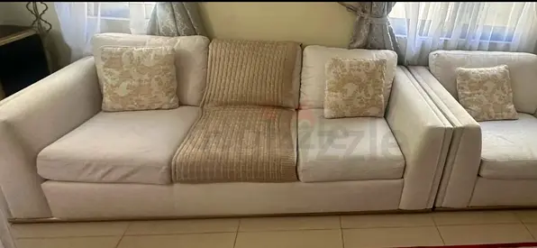 Modern 6seater, Fabric Sofa with Matching set of Armchairs (Two pieces)