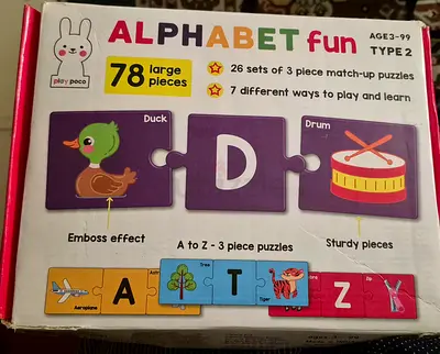 Kids puzzle Play Poco Alphabet Fun Puzzle Set (A to Z) - Incomplete / Missing Pieces