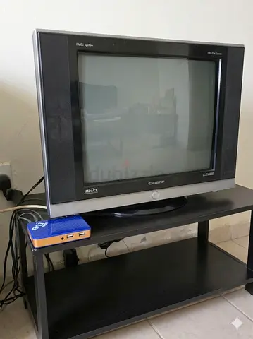 Old CRT TV (21) with stand - working condition