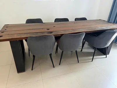 Solid wood dining table with 6chairs