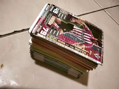 Stack of Football Trading Cards - Various Players (Used)match attax