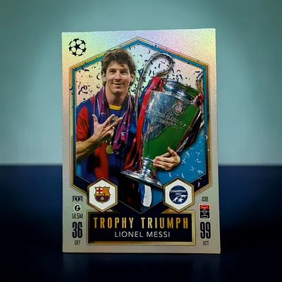 Lionel Messi Trophy Triumph Match Attax Card – Collector’s Item