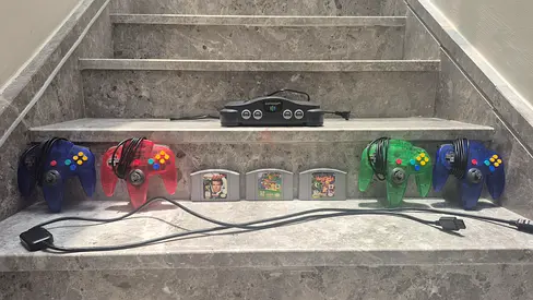 Nintendo 64 N64 bundle 4 modern controllers + Mario Banjo GoldenEye HDMI