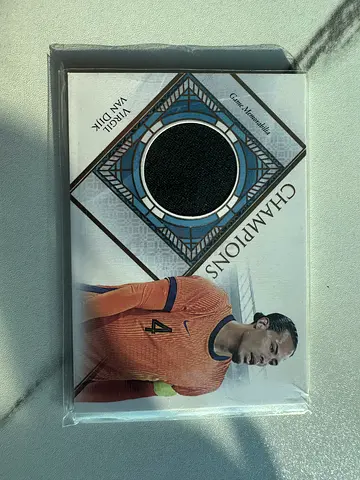 Virgil van Dijk Futera Unique 03/20 Match-Worn Jersey Card (Champions)