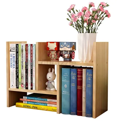 BEST Wooden Desktop Bookshelf Organizer - Compact and Portable