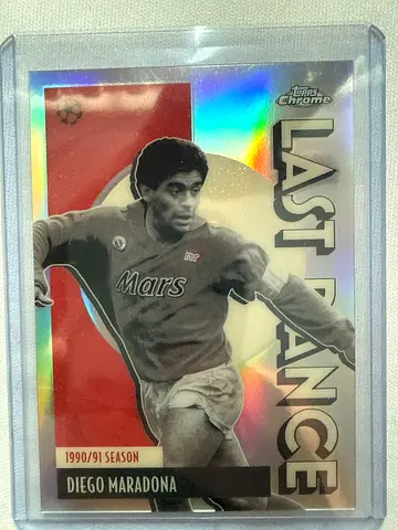 Topps chrome Diego Maradona Last Dance 1990/91 Football Trading Card