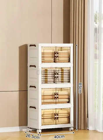 White 4-Drawer Storage Cabinet - Collapsible - can be used for pantry/baby items/apparel