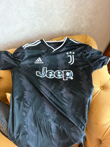Adidas Juventus Away Football Jersey - Black, Size L (Light Use)