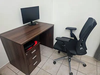 Computer table and chair