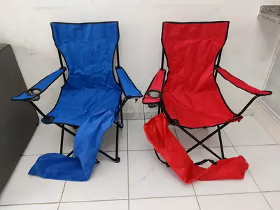 🪑 2 Folding Camping Chairs with Cup Holders  Carry Bags