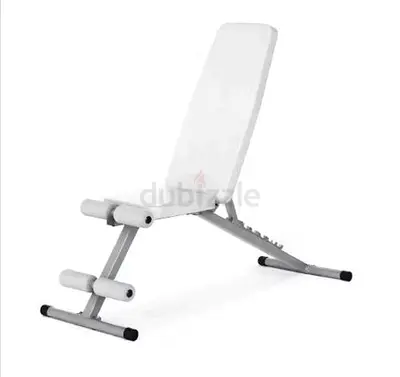 Incline Training Foldable Unisex Weight Bench With Leg Lock –Light Grey - Brand New