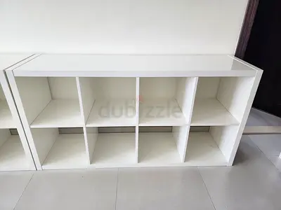 Kallax shelving unit, high-gloss white, 77x147cm